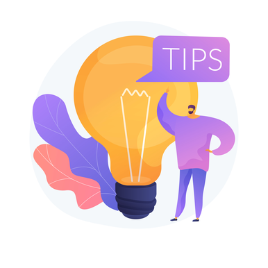 Image of man holding up a lightbulb indicating that he offers free financial advice and tips for new small businesses.