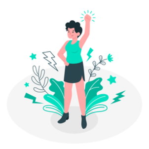 Image of lady taking financial control after creating a startup budget for her small business.