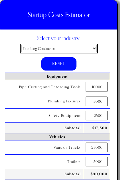  Industry-Specific Startup Expense Calculator 