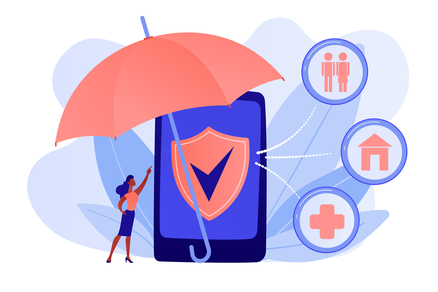 Image of woman who is reviewing her insurance coverage for her small business.
