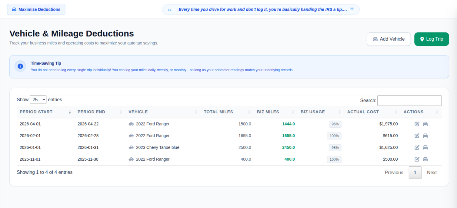 Automated Deduction Tracking